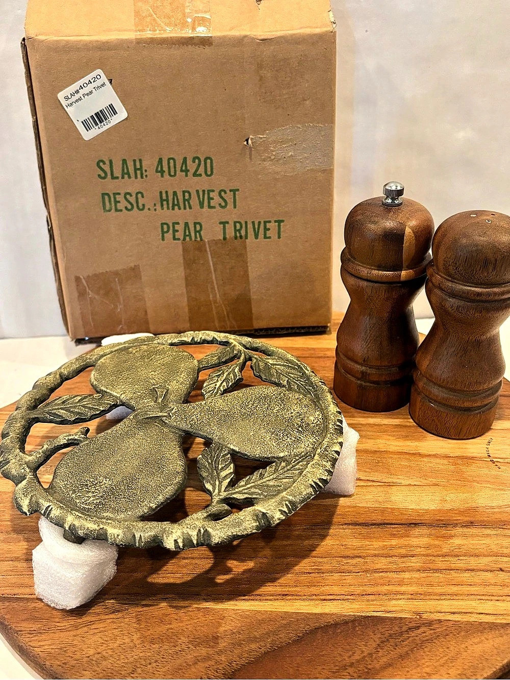 Southern Living at Home Harvest Pear Trivet Green & Brown